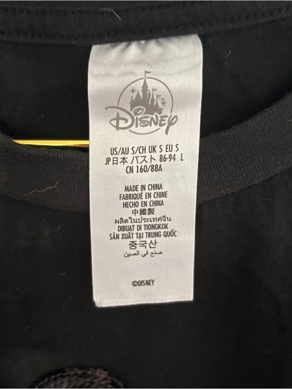 Disney Sequins Black Mickey Mouse Graphic Tee Size Small P2P 22" - Picture 4 of 4
